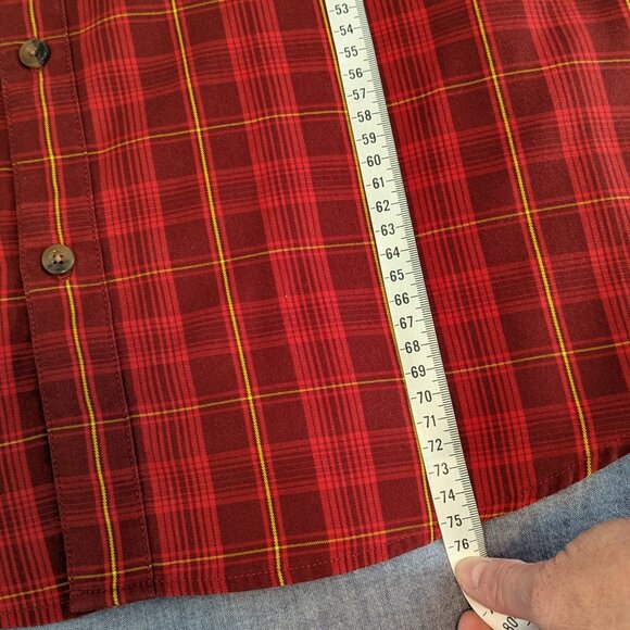 Oakley Regular Fit Button Down Plaid Shirt Red - Size XL - Picture 8 of 12